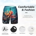 thumbnail image 3 of Daiia Underwater Plant Octopus Mens Swim Trunks Swim Shorts Quick Dry Swim Shorts with Mesh Lining Pockets-Medium, 3 of 9
