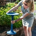 thumbnail image 6 of Sunnydaze Art Decor Sunburst Freestanding Cast Aluminum Outdoor Bird Bath, Blue Patina, 6 of 10