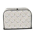 thumbnail image 2 of Uemuo Purple Flower Rabbit Print Toaster Cover 2 Slice, Small Kitchen Appliance Covers, Toaster Oven Cover with Loop, Bread Machine Cover Dust Cover Protection, 2 of 7