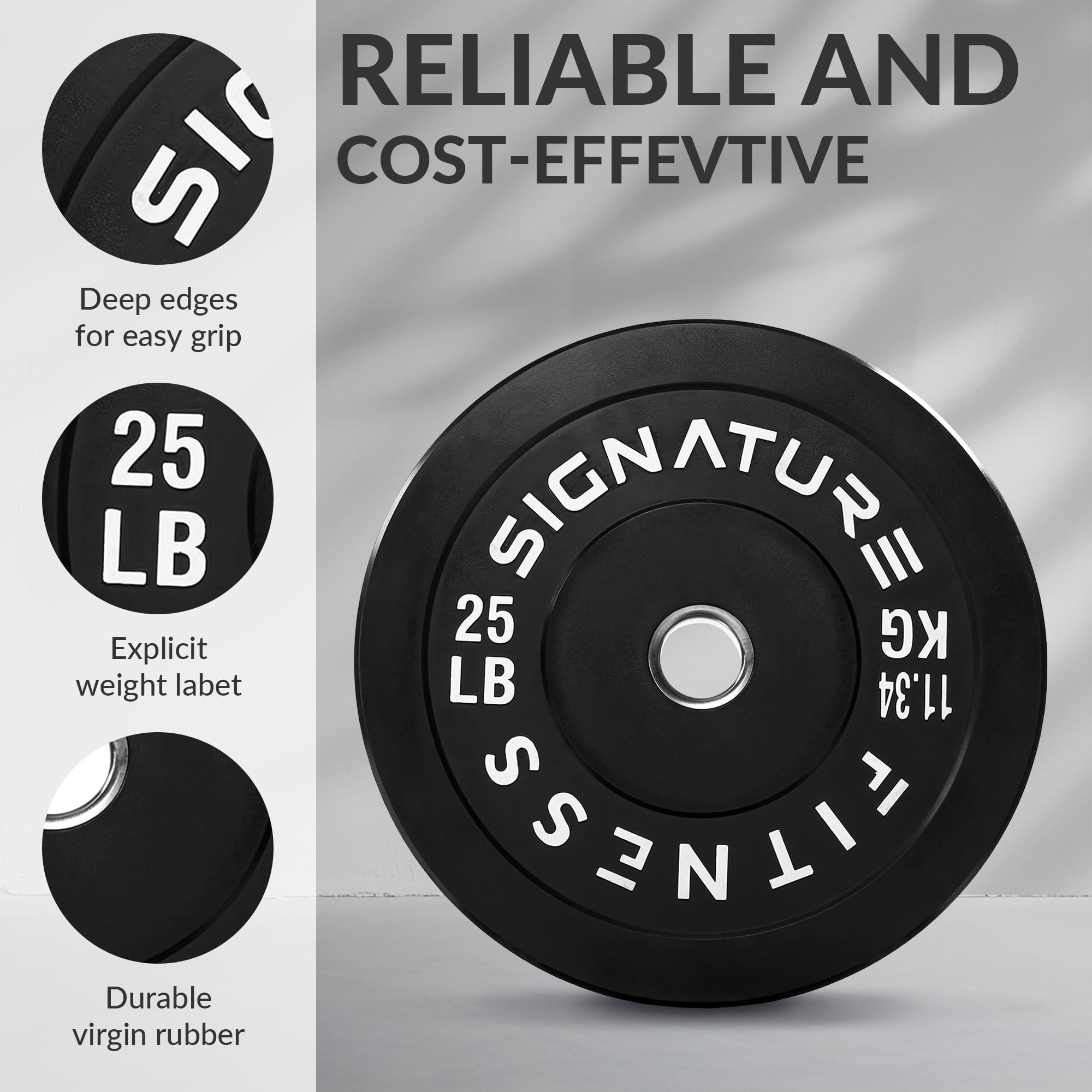 Sprint Demon 2" Olympic Bumper Weight Plates，with Steel Hub，Black & Colour Options, Multiple Weights & Sets，for Home Gym Strength Training