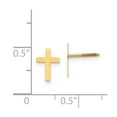 thumbnail image 3 of 14K Yellow Gold Earring Button Women'S 10 mm 6 Madi K Cross Post Earrings, 3 of 3