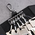 thumbnail image 4 of Multifunction Key Bag Housekeeper Holders Leather Keychain Men Women Buckle Keys Organizer Case, 4 of 4