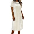 thumbnail image 1 of Velvet Zipper Pullover Dress for Women Solid Color Casual Fitted Regular Length, 1 of 8