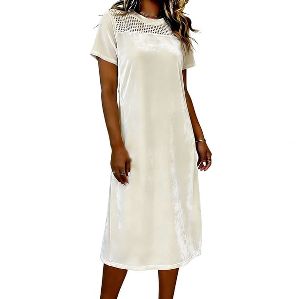 Vestido de Color Sólido Cuello Redondo de las Mujeres Terciopelo Cremallera Montado Suéter Mini Casual, Vestido Casual de las Mujeres