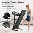 thumbnail image 4 of Aukfa 1.5HP Folding Treadmill with Incline, 260 lbs Capacity, 7.5 MPH Electric Running Machine for Home Gym, 4 of 8