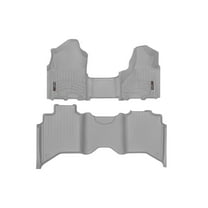 WeatherTech Custom Fit FloorLiners compatible with Ram Truck 2500/3500, Ram Truck 4500/5500, Ram 4500/5500, Ram 2500/3500 - 1st Row Over-The-Hump & 2nd Row, Grey