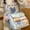 Blue, variant on Cute Canvas Tote Bag for Women, Large Capacity Multi Pocket Shoulder Bag with Clear Front Pocket, Casual Handbag for School Work Shopping Travel
