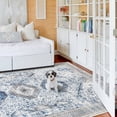 thumbnail image 4 of Balacho Boho Vintage Oriental Faux Wool Area Rug, 4' x 6', Dark Blue, 4 of 7