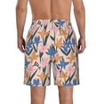 thumbnail image 3 of Kdxio Lilies Flowers Pattern Mens Casual Shorts - Drawstring Summer Beach Sports Shorts for Men, 3 of 9