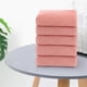 thumbnail image 5 of Toalla de terciopelo de 5 piezas, cara suave absorbente, lavado de cara, toalla de cara Ah, 5 toallas de felpa de coral sólido color naranja rosa, 5 of 6