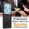 thumbnail image 1 of Enregistreur Audio Numérique 8/16 Go, Dictaphone, Lecteur Mp3, PRO, Conférences & Réunions, Microphone Sensible, Portable, Durable, USB, 1 of 9