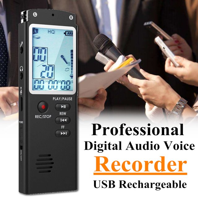 Enregistreur Audio Numérique 8/16 Go, Dictaphone, Lecteur Mp3, PRO, Conférences & Réunions, Microphone Sensible, Portable, Durable, USB