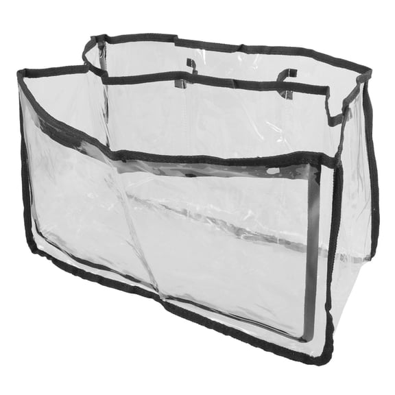 SEWCHICS Black Transparent Beach Tote Bag Lightweight Portable Storage Carry-All for Outdoor Travel and Daily Use