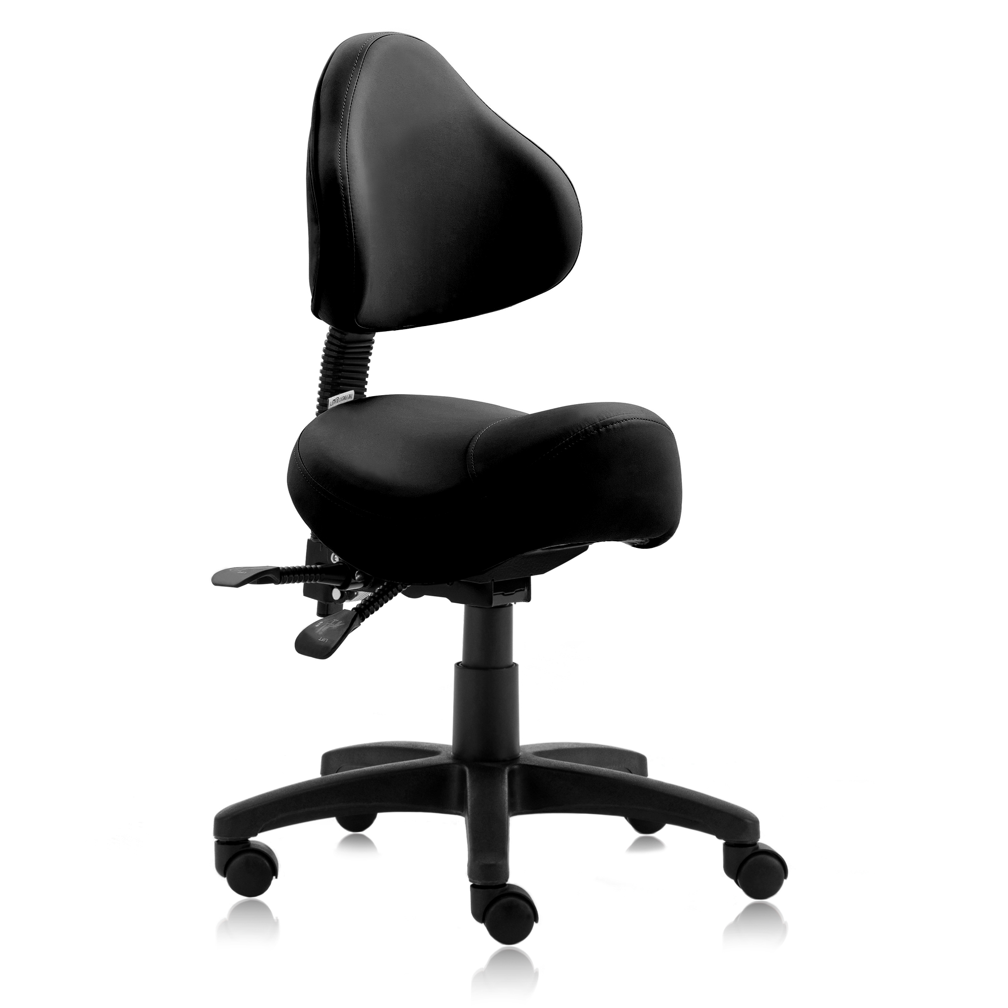 DR.LOMILOMI Hydraulic Saddle Rolling Clinic Spa Massage Stool Chair