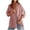 Hot Pink, variant on Women's Oversized Button Down Shirts Plus Size Long Sleeve Striped Shirt Boyfriend Collared Office Work Shirt Chest Pocket Casual Lightweight Blouses Black 3XL