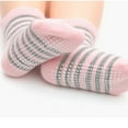 thumbnail image 2 of Baywell 6 Pair Baby Cotton Socks Toddler Kids Non Slip Grip Ankle Socks with Non Skid Soles for Infants Toddlers Kids Boys Girls 0-7Y, 2 of 5