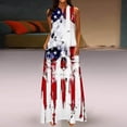 thumbnail image 1 of Midi Robes for Femmes Mode Femmes Casual V-Cou Independence Day Printing Robes Summer Sans Manches Pull Robe Tunique Tops for Femmes Ample Fit Dressy sur Clearance, 1 of 4