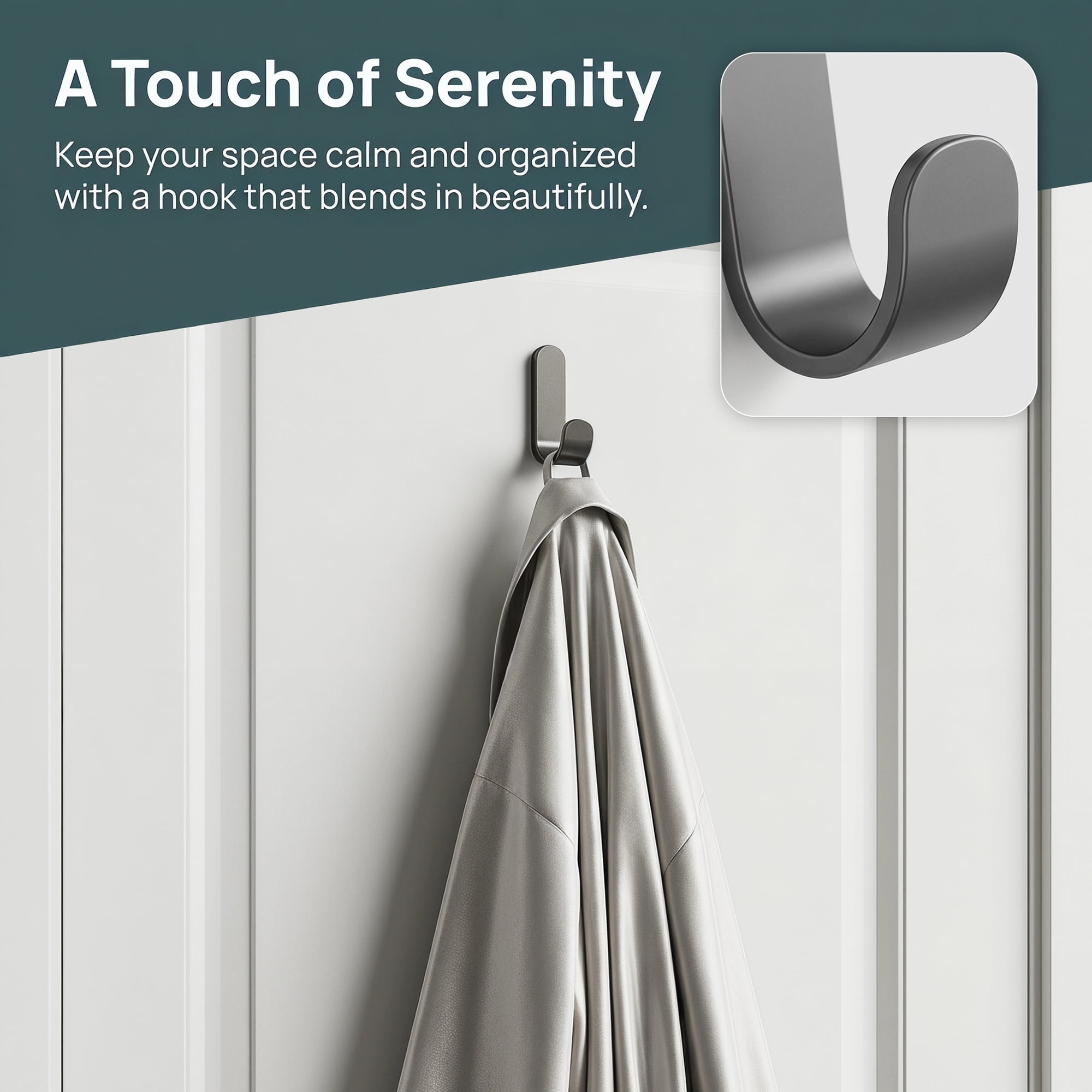 Unique Bargains 10Pcs Utility Hooks Metal Durable Wall Hooks Black 2.6"