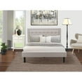 thumbnail image 2 of East West Furniture 2-piece Wood Fannin Queen Bedroom Set in Mist Beige/Cream, 2 of 8