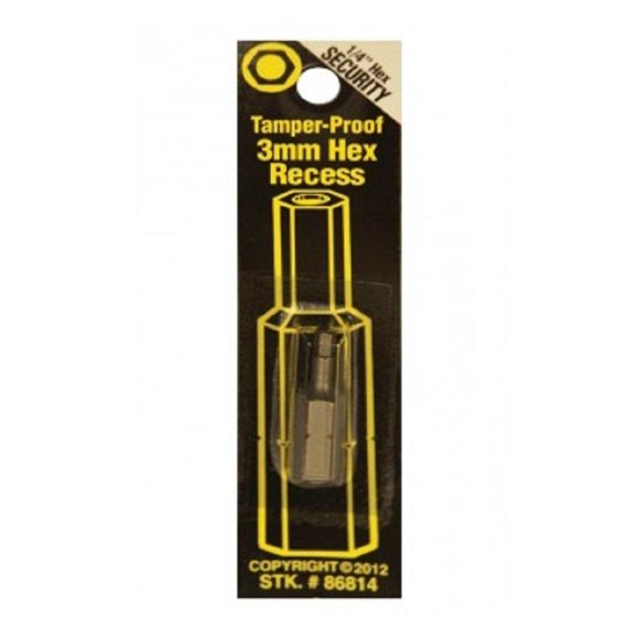 Broca hexagonal Best Way Tools Security, bola de 3 mm, vástago 1/4
