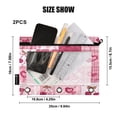 thumbnail image 3 of 2 Pack Flip Folders with Clear PVC Window Binder Pouches 3-Ring Binder Organizer for Office & Home Cherry Pattern with Bows, 3 of 6