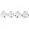 thumbnail image 6 of 4Pcs Tone Control Knob Transparent Bell Volume Musical Instrument Accessories forGuitar BassWhite with Black Letter, 6 of 8