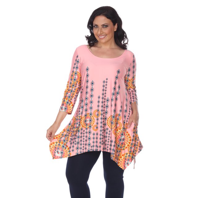 White Mark Tunique Rella à Manches 3/4 pour Femmes