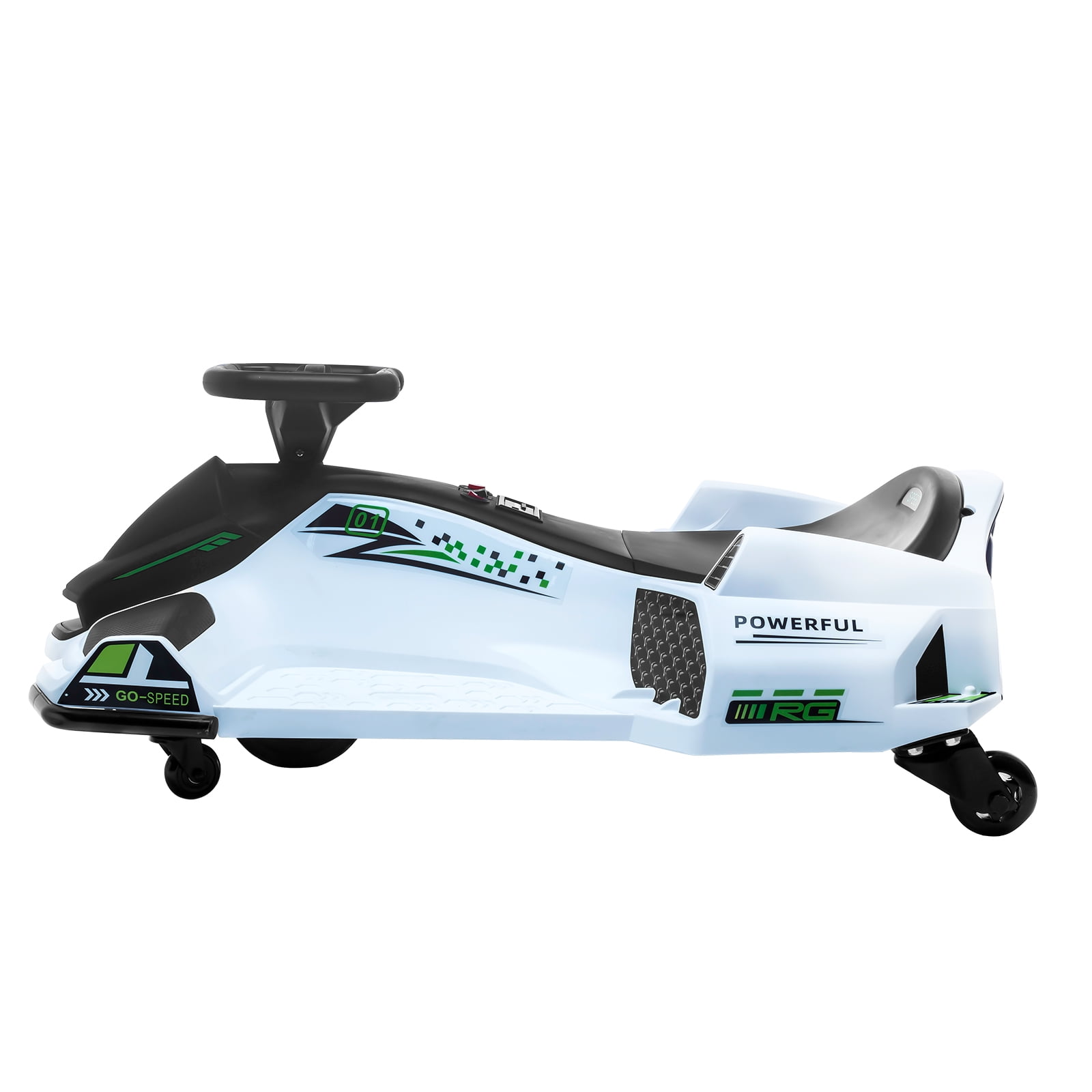 Anoncndin Electric Go Kart 24V, 180W Brushless Motor, Electric Go Carts for Ages 8+, 7.5 MPH Drift Car, Ride on Vehicle with 7Ah Battery, Backyard Play, 35.4"L x 20.9"W x 13.2"H