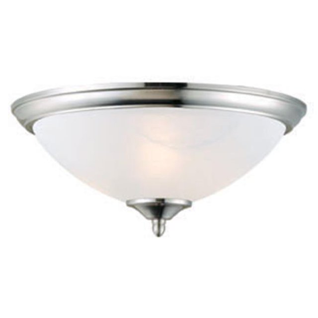 Design House 512475 Trevie 2-Light Ceiling Mount, Satin Nickel Finish
