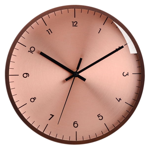 Reloj colgante Elegante Modo silencioso alimentado por batería a prueba de niebla Fácil lectura Retro Dial de cobre Redondo para la decoración C Sunnimix Reloj de pared