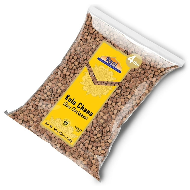 Rani Brand Organic Kala Chana Desi Chickpeas with Skin 64oz 1.81kg