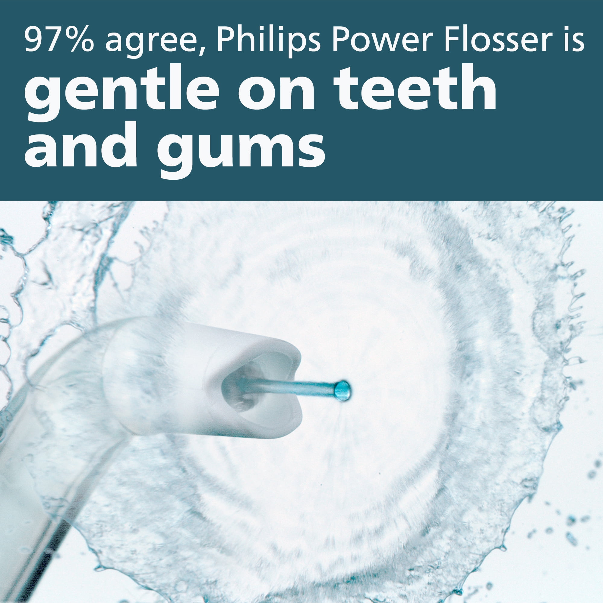 Philips Sonicare Power Flosser Comfort Tips (F2), 2pk, White HX3052/00