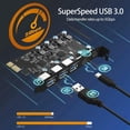 thumbnail image 2 of FOR Pcie To USB 3.0 Card,5 Ports Gen 2 20Gpbs,Pcie USB Motherboard Card For PC Desktop Support Ws 7/8/10 OS, 2 of 2