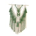 thumbnail image 4 of Handmade Woven Tapestry Macrame Wall Hanging Chic Tassels Wall Decor Woven Tapestry for Bedroom Apartment Nursery Decoration green, 4 of 9