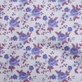 thumbnail image 1 of oneOone Georgette Viscose Medium Purple Fabric Florals Fabric For Sewing Printed Craft Fabric By The Yard 42 Inch Wide, 1 of 4