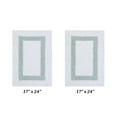 thumbnail image 3 of Better Trends 2 Piece Bathroom Rugs Set 100% Cotton Water Absorbent & Reversible Extra Soft Tufted Bath Rug, Machine Washable for Bathroom Floor Decor, 17" x 24" Hotel Collection - White/Blue, 3 of 6