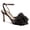 black, variant on Women Open-Toe Wedding Shoes: Backless High-Heel Sandals with Bows—Delicate Mesh Summer Bridal Footwear