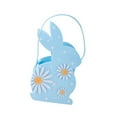 thumbnail image 4 of Bolsas de de Pascua suministros de tarjetas de cesta de conejo de Pascua bolso de regalo para favores de recolección de familia Decoración de Azul, 4 of 8