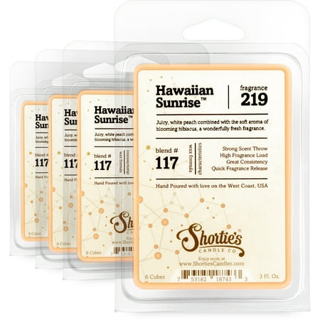 Hawaiian Sunrise Wax Melts Bulk Pack - Highly Scented + Natural Oils - Shortie's Candle Company