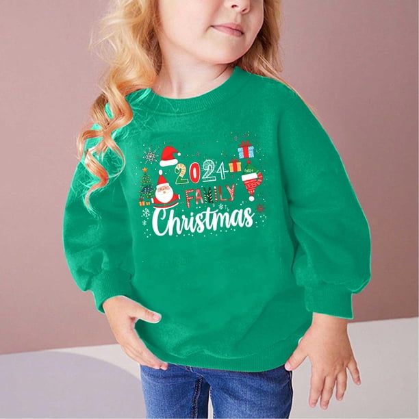 Xihbxyly Sudadera de Invierno, Acogedora Sudadera con Estampado Navideño, Manga Larga Suave, Ideal para El Colegio, Ropa Deportiva Informal para El Hogar, Disponible para Varias Edades.