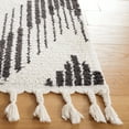 thumbnail image 3 of SAFAVIEH Moroccan Tassel Janetta Wavy Striped Area Rug, Ivory/Black, 8'8" x 12', 3 of 8