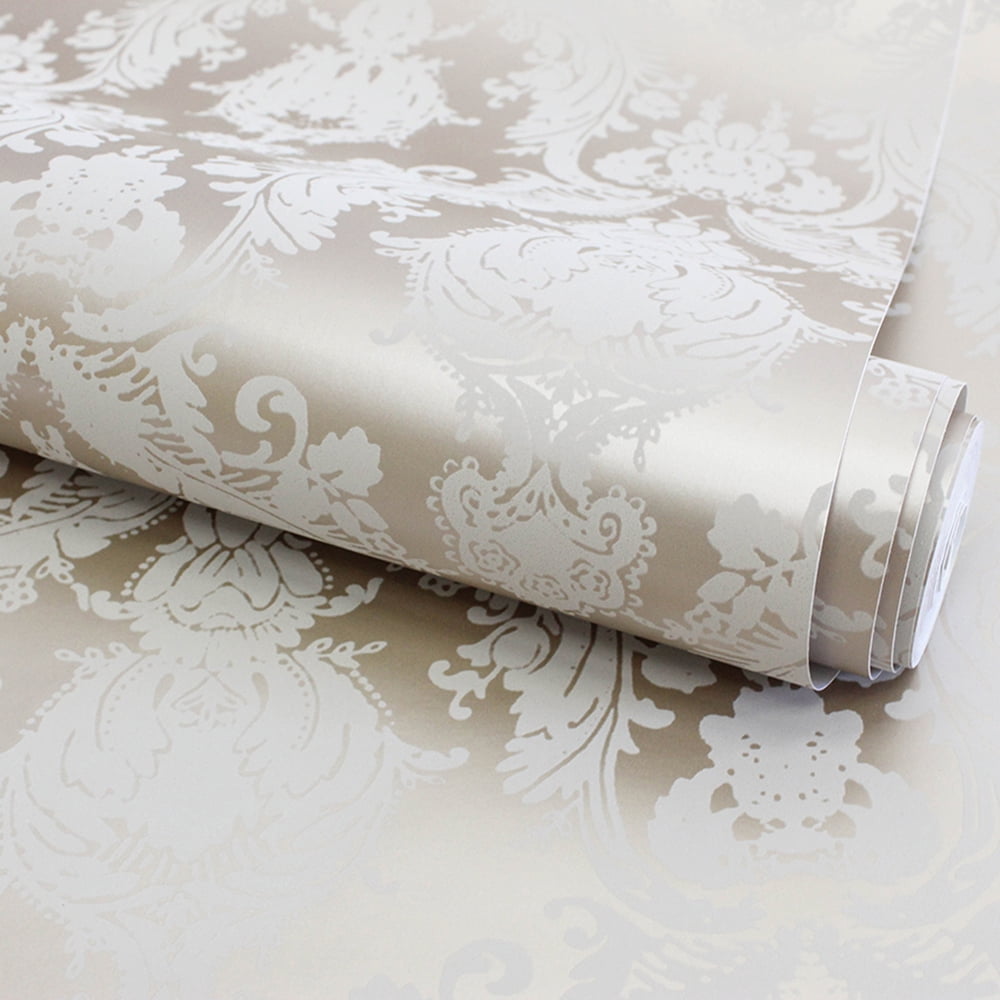 Tempaper Textured Damsel Bisque Removable Peel and Stick Wallpaper, 20.5" x 16.5'