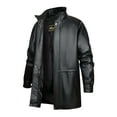 thumbnail image 3 of Reed® Men's 34'' Raglan Car Coat in Imported Lamb with Zip-out Lining (2XT, Black), 3 of 10