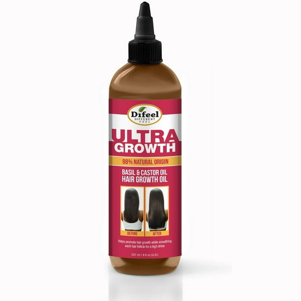 Difeel Ultra Growth Basil And Castor Hair Growth Oil 8 Oz