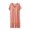 Orange-02, variant on V Neck Nightdress for Women Lettuce Short Sleeve Sleepwear Dress Bulit in Bra Loungewear Dress