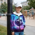 thumbnail image 4 of Psesaysky Soccer Storm Print Full Zip Hoodie Boys Oversized Casual Long Sleeve Sweatshirts for Boys Cute Jackets with Pockets, Size XL, 4 of 7
