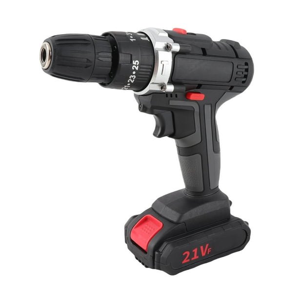 Ensemble de Perceuse Sans Fil 20 V 1450 Tr/min 25 Réglages de Couple avec Lumière DEL Trousse de Perceuse Sans Balais pour Bricolage à la Maison Perçage Bois Métal