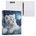 thumbnail image 3 of Cat in Blue Hardcover 3 Ring Binder 1.5 inch Round Rings with Interior Pockets Binders Organizer Office School 2 Pack, 3 of 9