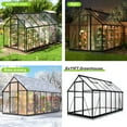 thumbnail image 5 of NETAJE 6'x11' Polycarbonate Greenhouse, Large Aluminum Walk-in Green House for Backyard, 5 of 8