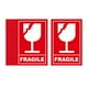 thumbnail image 1 of 20 pegatinas de "Frágil", pegatinas de advertencia, muy visibles, luminosas, 7,6 x 5,1 cm, llamativas, para cajas de envío y mudanza, 1 of 9